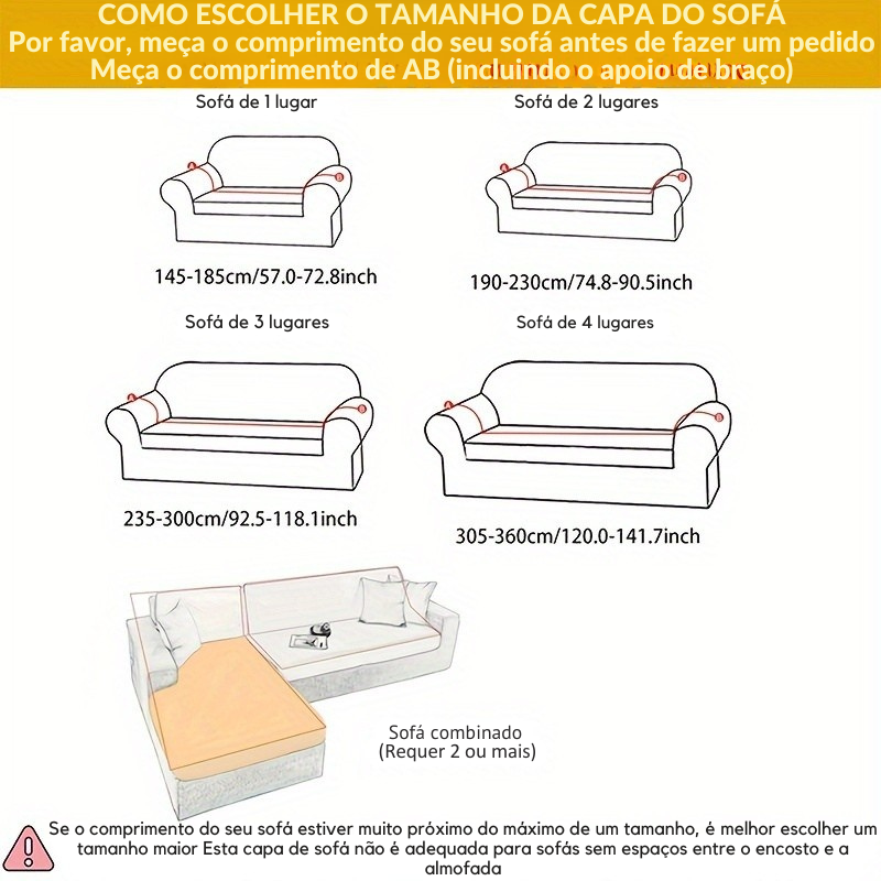 Capa de Sofá Luxo Outono/Inverno Alta Gramatura