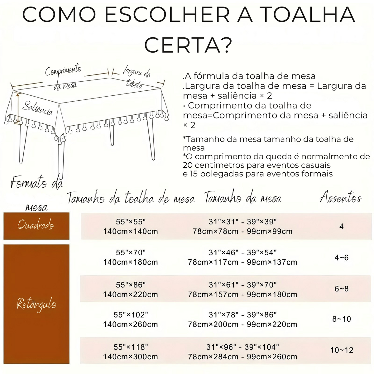 Toalha de Mesa Bordada Penas