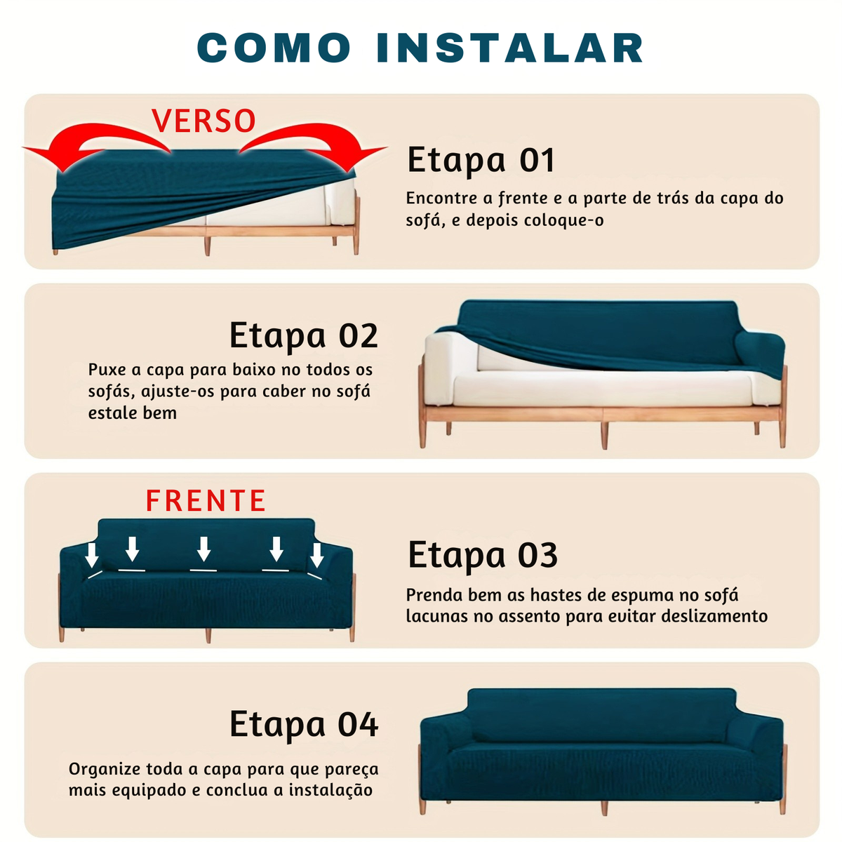 Capa de Sofá em Jacquard Polar Fleece
