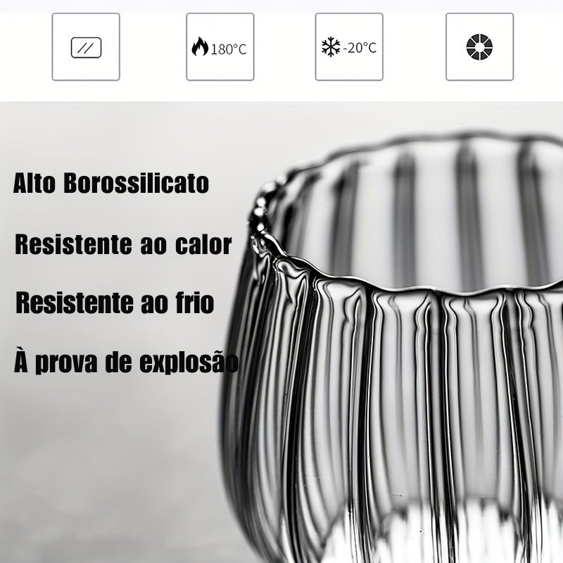 Conjunto de Canecas de Vidro YUHAN Formato Abóbora