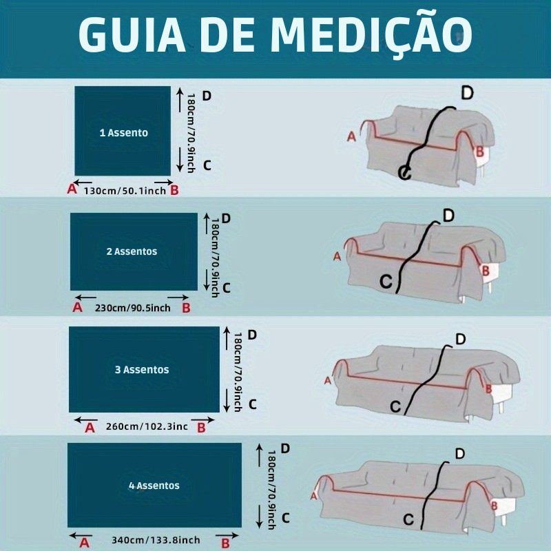Capa de Sofá Versátil em Chenille