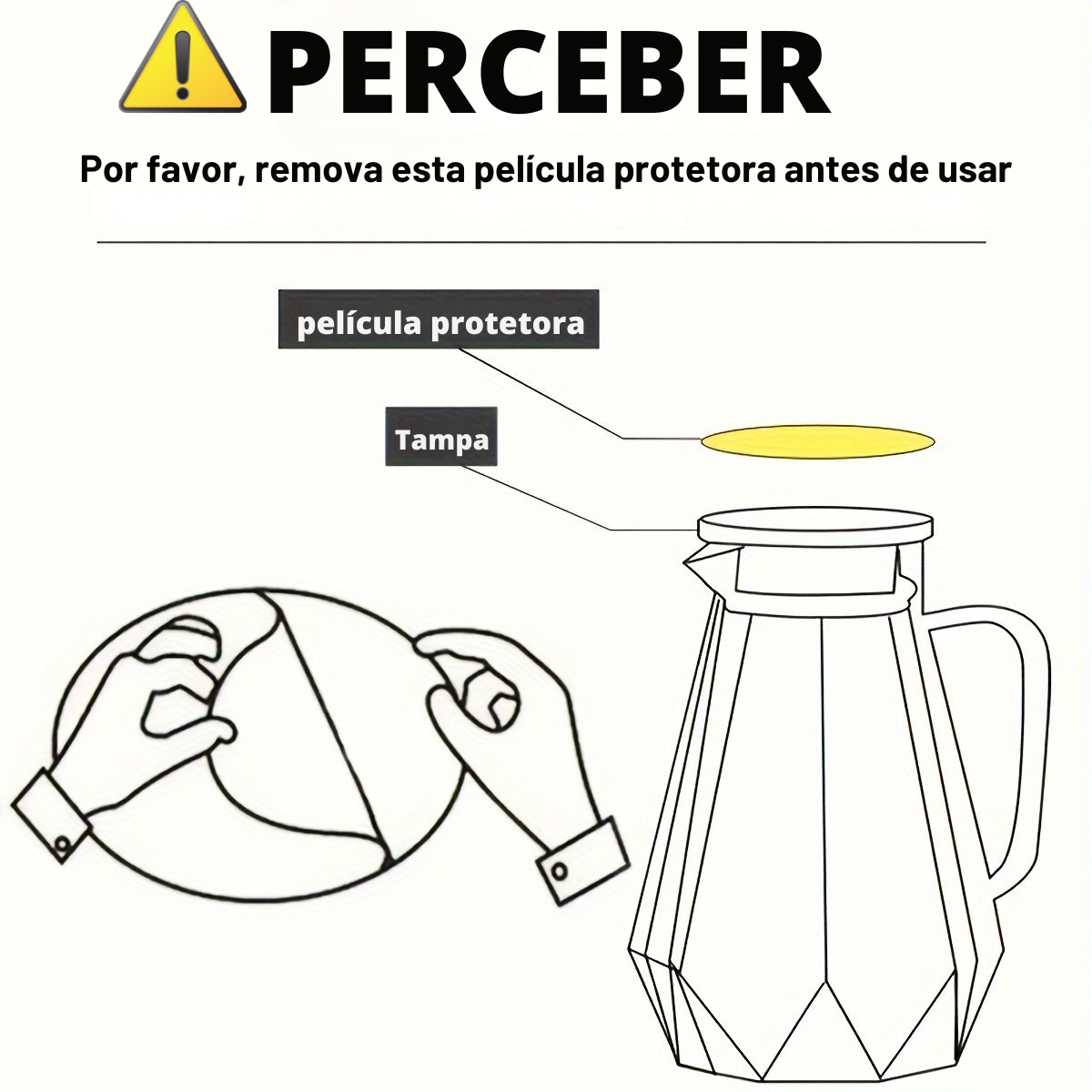 Jarra Térmica de Vidro Borossilicato com 4 Copos