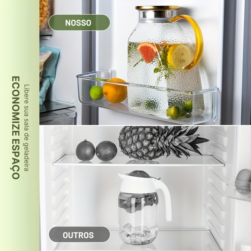 Jarra de Vidro 1,8L com Tampa e Bico