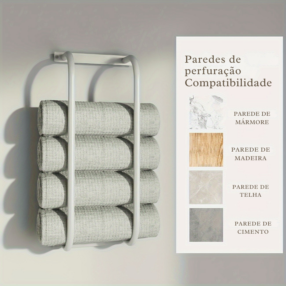 Toalheiro de Parede Premium Design Compacto