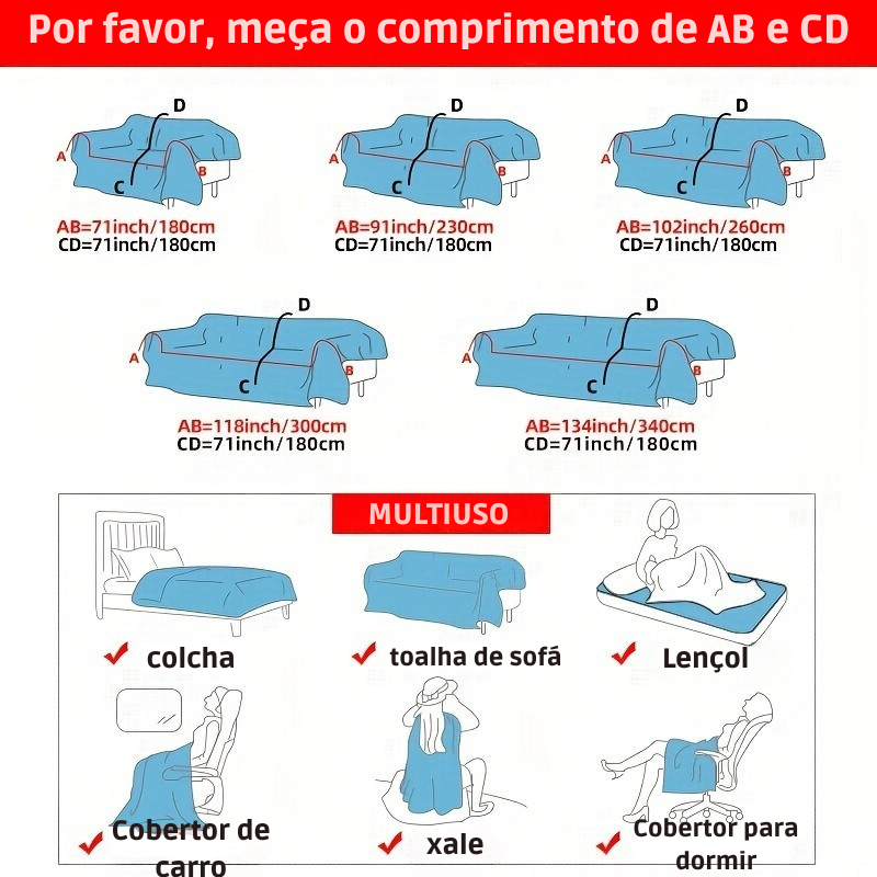 Capa de Sofá Boho em Chenille Versátil