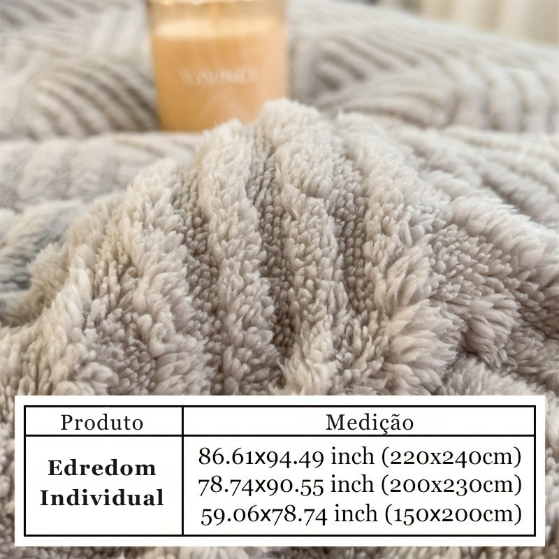 Edredom Plush Minimalista Taffetá