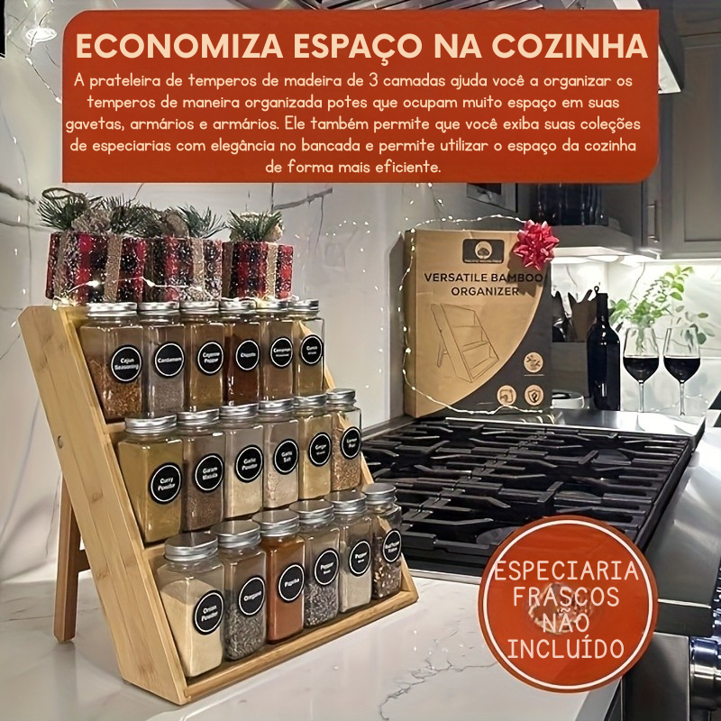 Organizador prático e moderno de Temperos