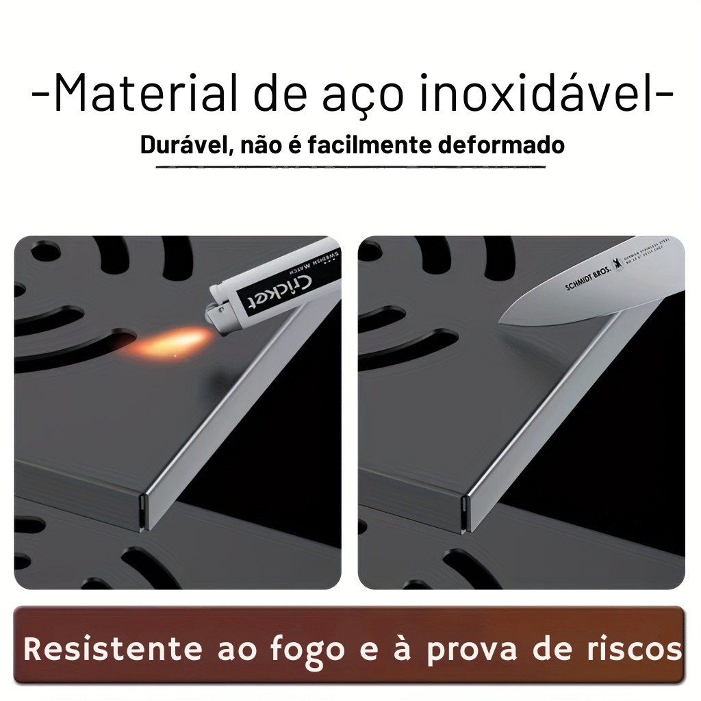 Suporte de Panelas de Aço Inoxidável 2 Andares