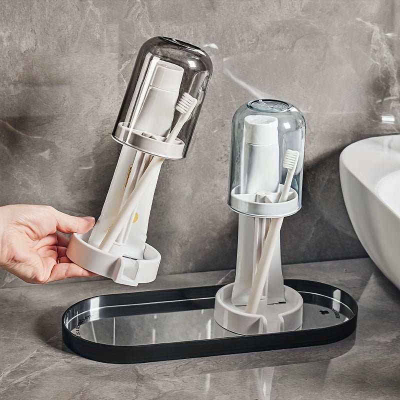 Multifunctional Toothbrush and Toothpaste Holder with Drainage