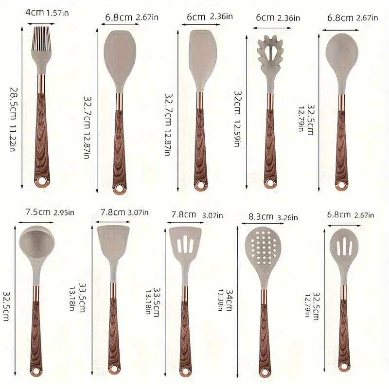 Jogo de Utensílios simples de Cozinha em Silicone