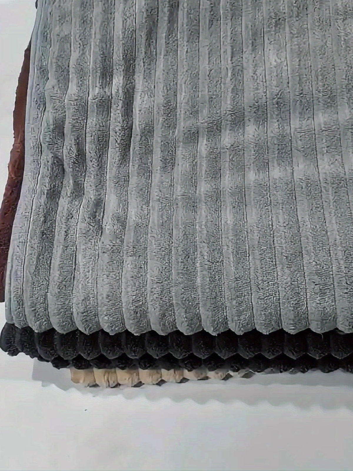 Conjunto de Toalhas de Banho Listradas em Coral Fleece