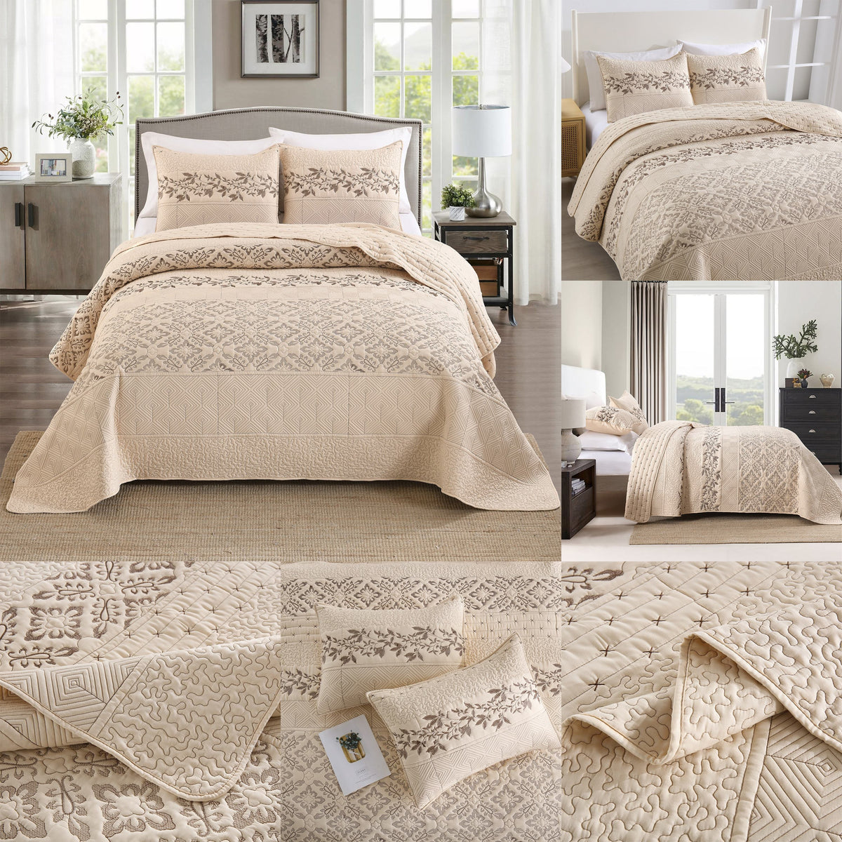 Jogo de Cama Bordado Patchwork