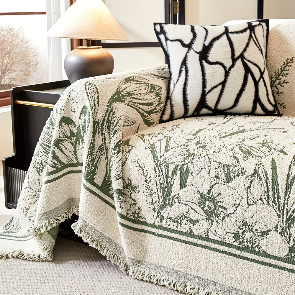 Capa de Sofá Boho Jacquard Chenille