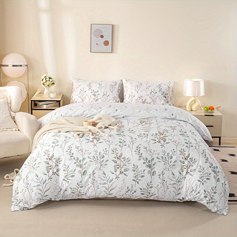 Jogo de Cama PlumasPoliéster Floral