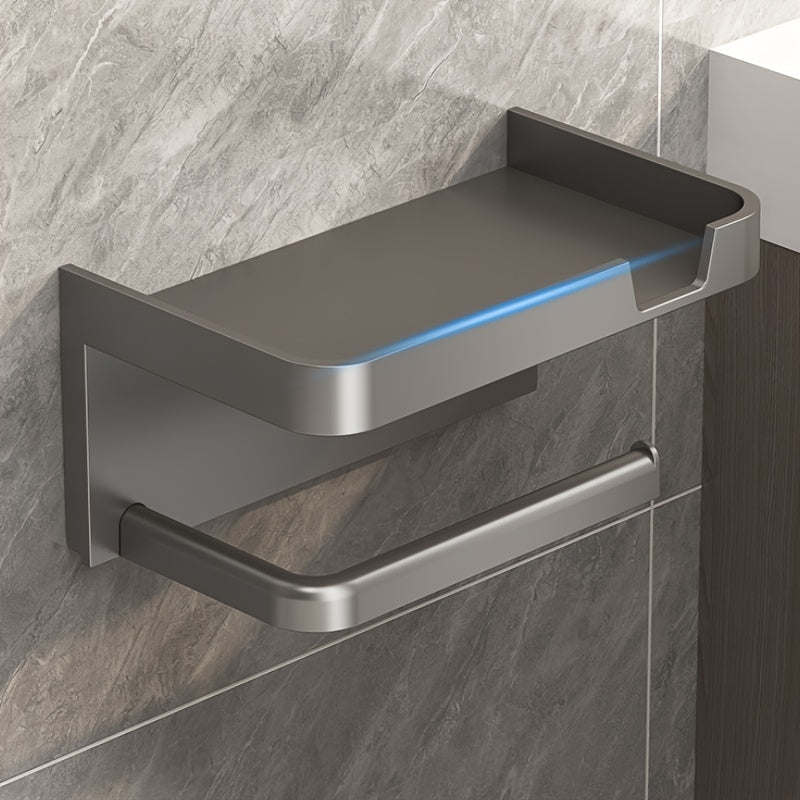 Suporte Adesivo para Papel Higiênico Com Prateleira para Celular