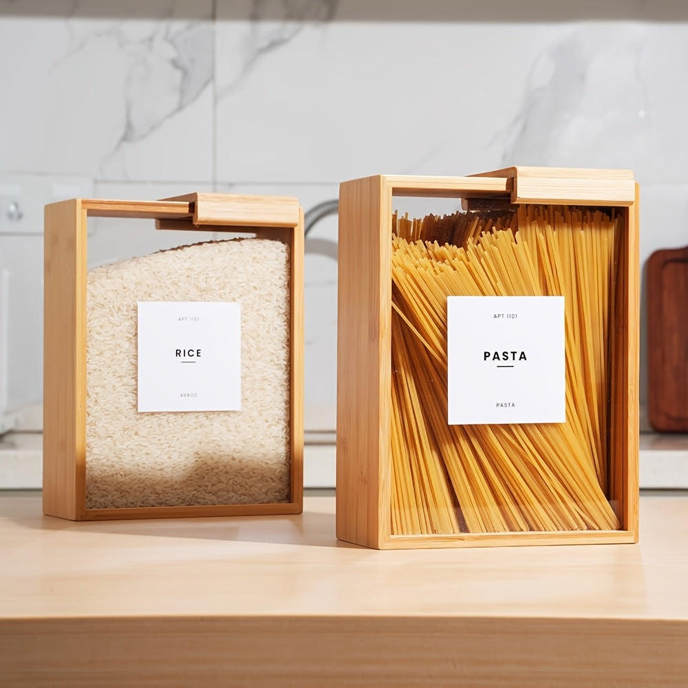 Dispenser Selado de Alimentos 2L em Bambu