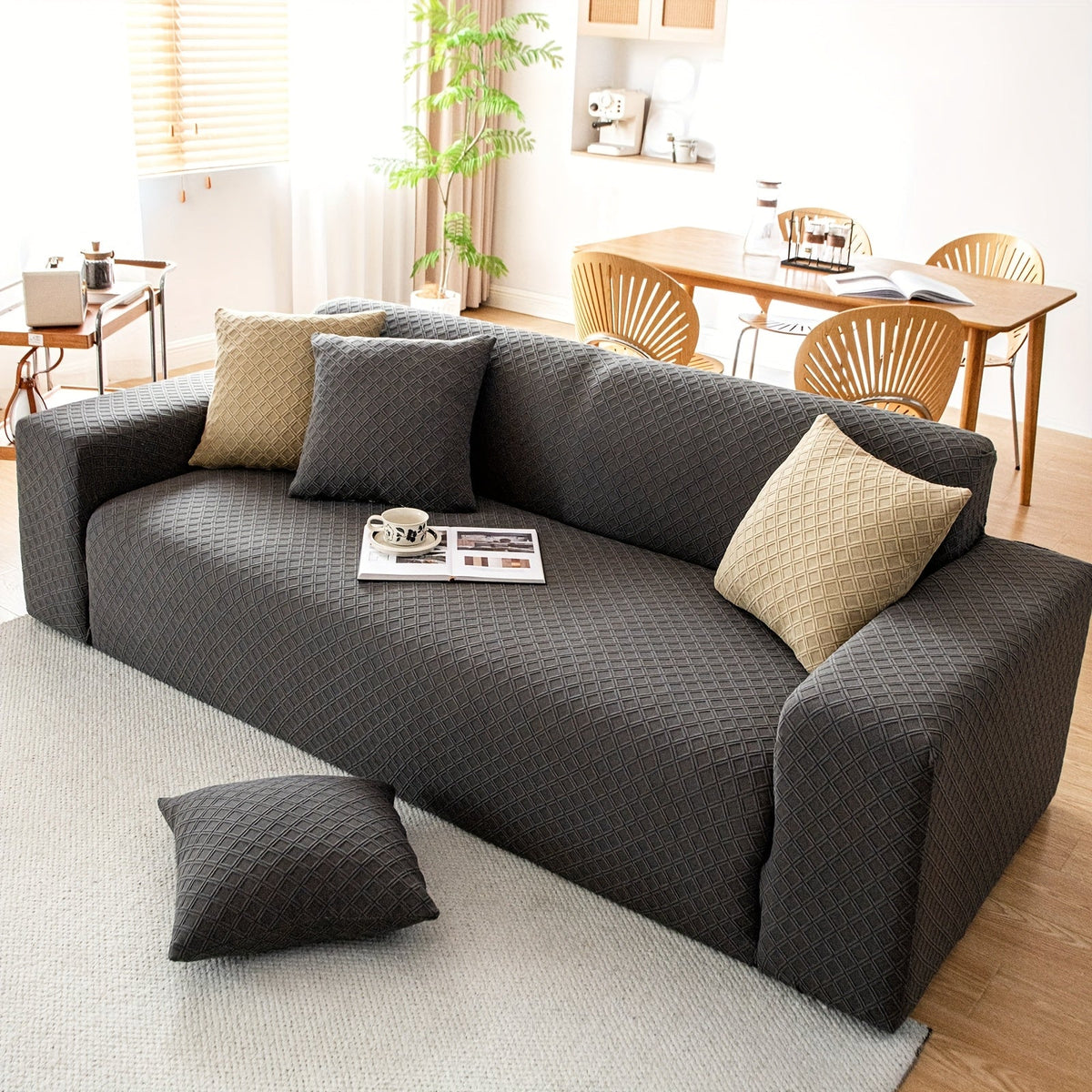 Capa de Sofá em Jacquard Polar Fleece