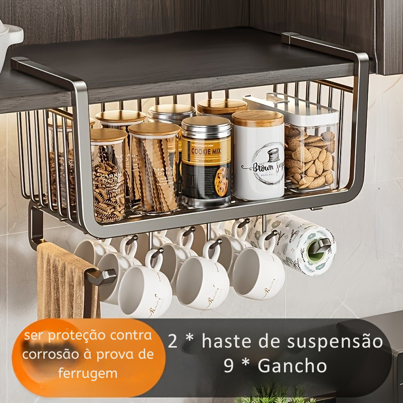 Suporte Organizador Suspenso de Metal