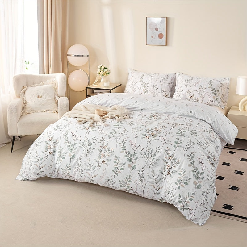 Jogo de Cama PlumasPoliéster Floral