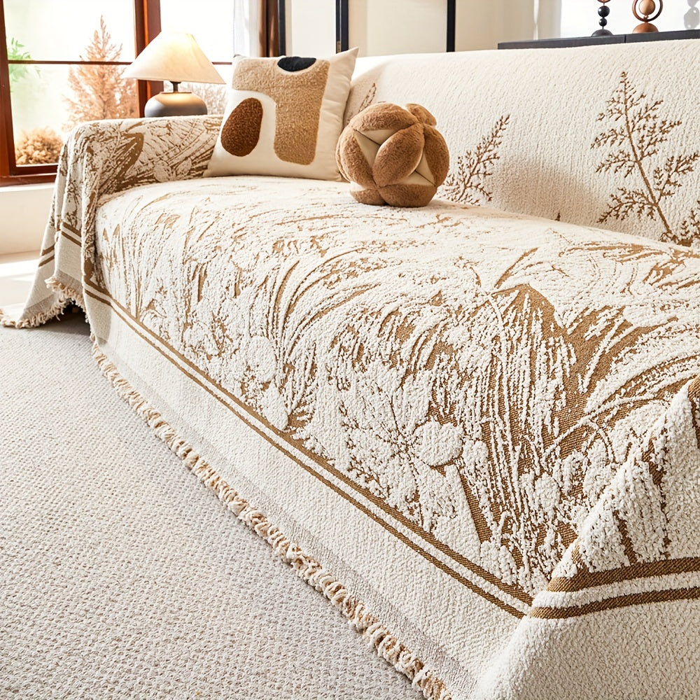 Capa de Sofá Boho Jacquard Chenille