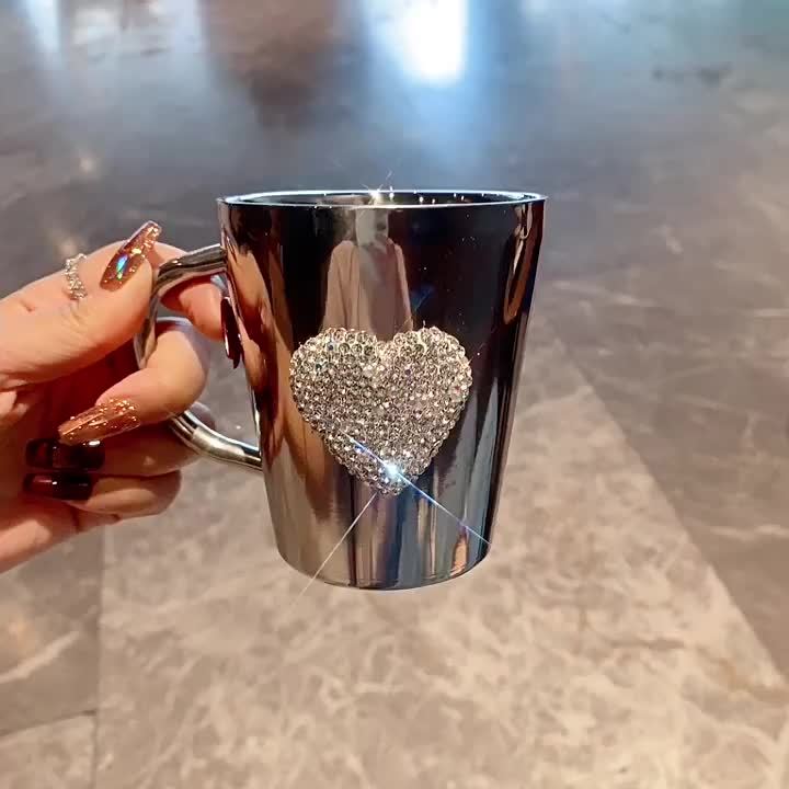 Caneca de Aço Inox com Cristal