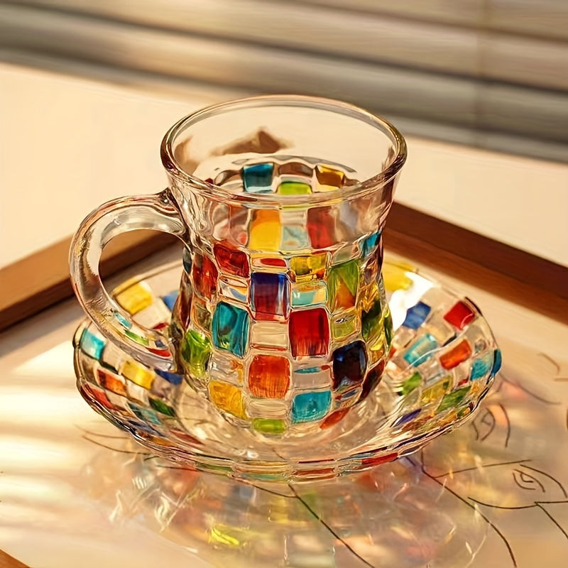 Conjunto Xícara e Pires Pintado à Mão