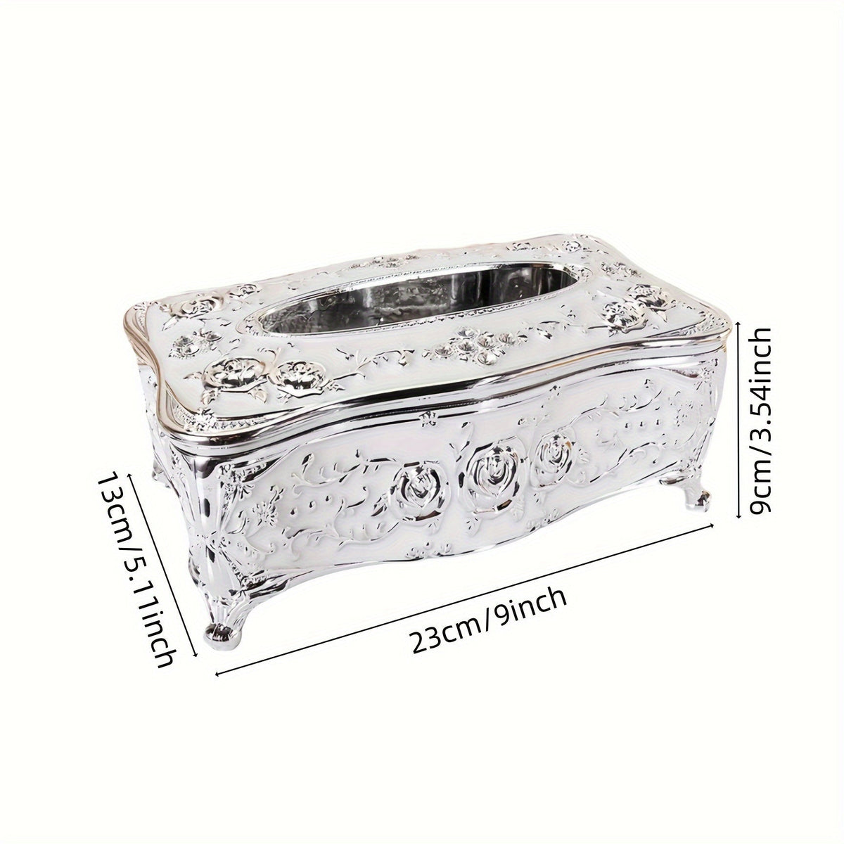 Porta-Lenços Luxuoso com Estampa de Rosas Design Europeu