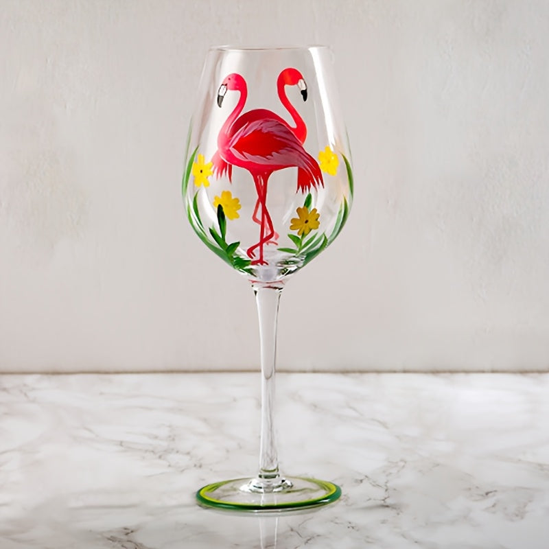 Taça de Cristal Elegante Design Exclusivo Pintada à Mão