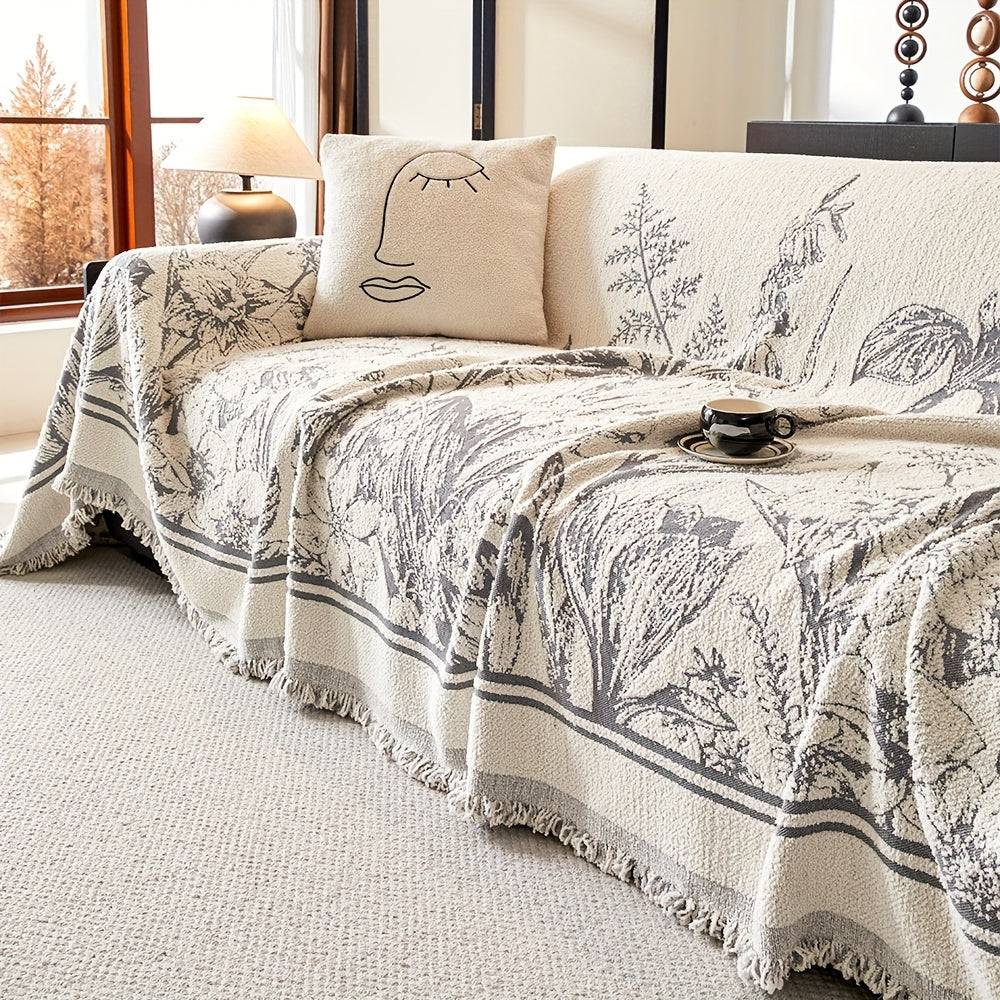 Capa de Sofá Boho Jacquard Chenille