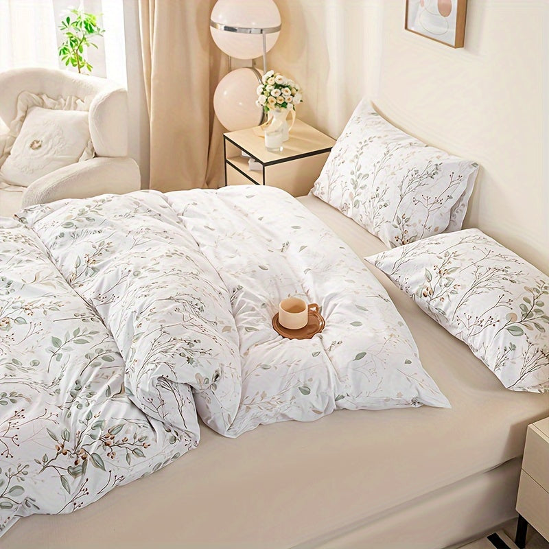 Jogo de Cama PlumasPoliéster Floral