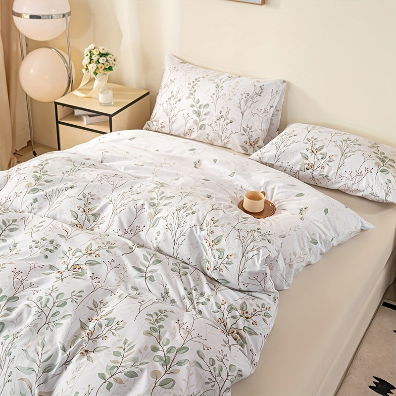 Jogo de Cama PlumasPoliéster Floral