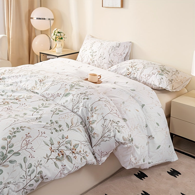 Jogo de Cama PlumasPoliéster Floral