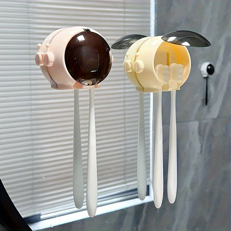 Wall-Mounted Toothbrush Holder with Protective Cover