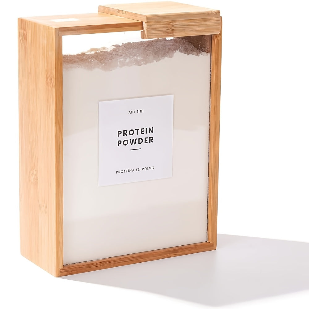 Dispenser Selado de Alimentos 2L em Bambu