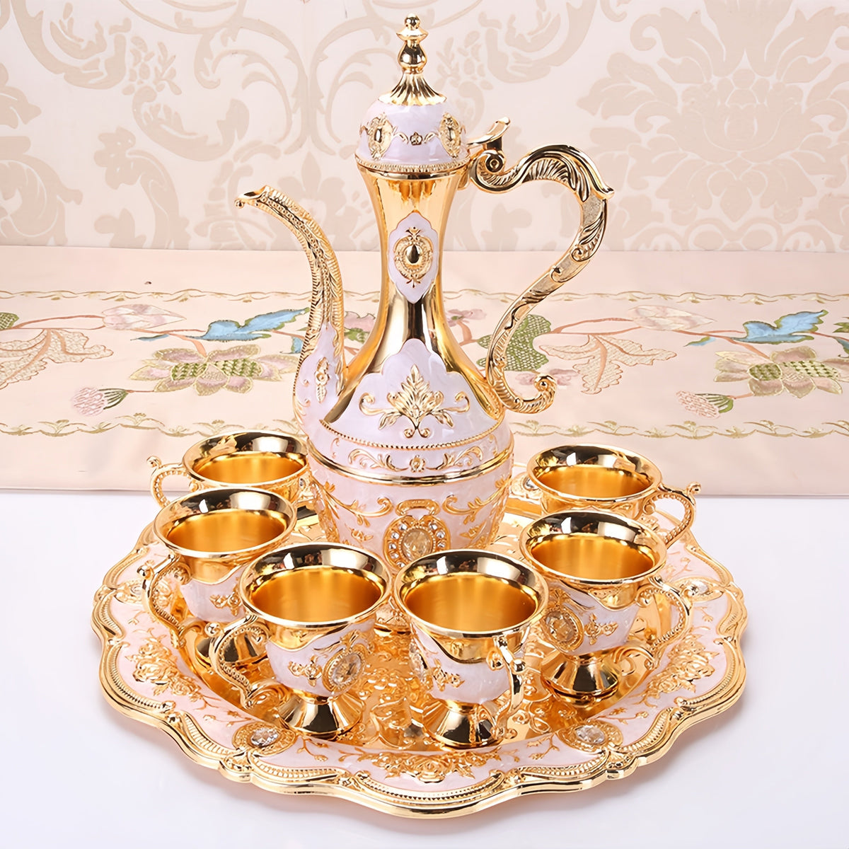 Conjunto de Jarra Retrô Luxuoso Estilo Turco-Europeu